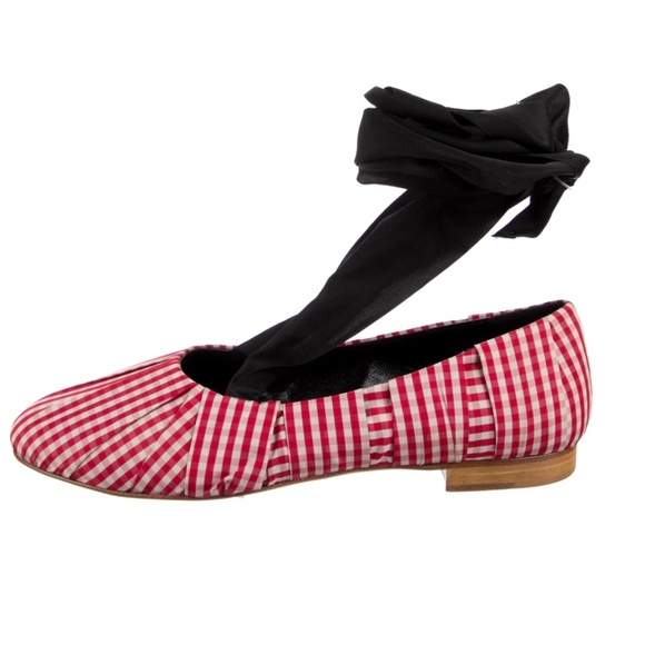 NWOT Trademark Sylvie Gingham Ballet Flat Size 38 - Picture 3 of 4
